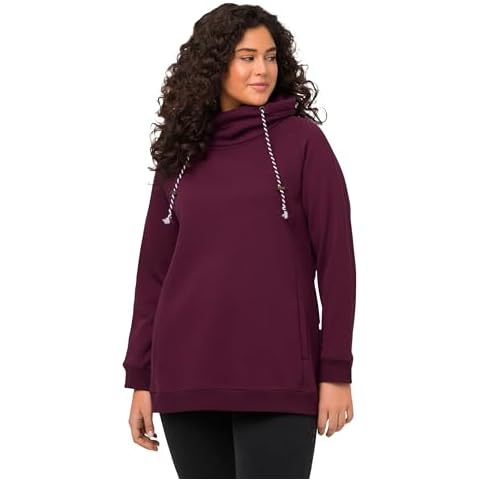 Ulla Popken Women's Dark Berry Sweatshirt Cover