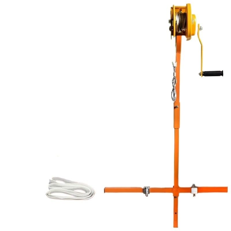 Cabrestante Manual con Soportes Plegables y Cuerda 49FT miniatura 4