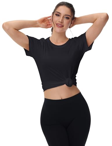 MAGCOMSEN Women's Short Sleeve T-Shirts UPF 50+ Sun Protection Quick Dry Athletic Running Workout Rash Guard Tops4