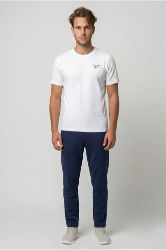 Image of Reebok Men's 100% Cotton Casual T-Shirt - Pure Cotton Soft Breathable Regular Fit Half Sleeve Tee for Men | Round Neck Tshirt for Men Cotton Tshirt