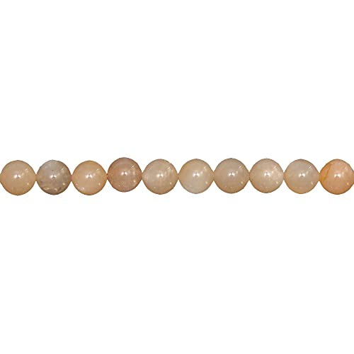 Fil Pierre de soleil perles rondes 8mm minéraux lithothérapie enfilage