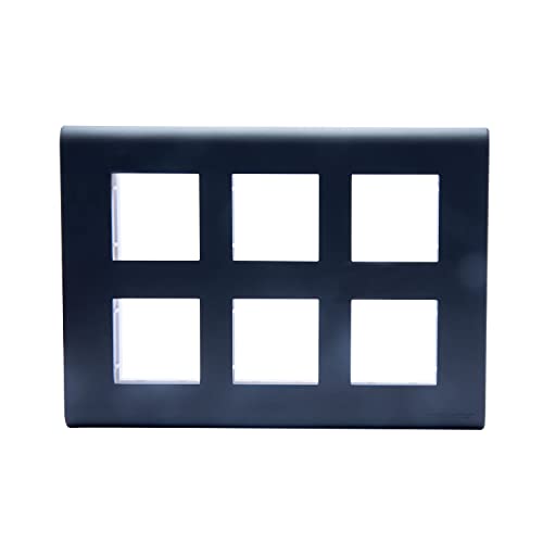 Image of Wipro Northwest Nowa 12 Module cover plate, Sliver Grey (pack of 1)