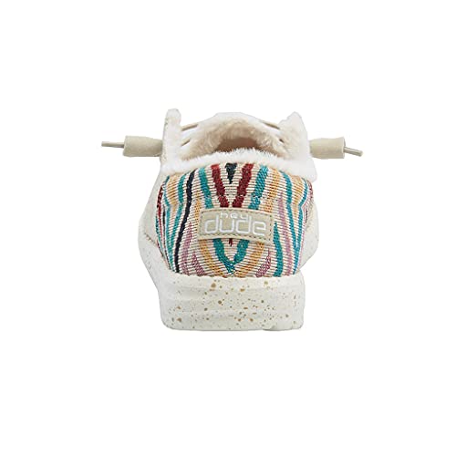 Image of HEYDUDE Women's Wendy Funk Wool Beige Size 5 | Women's Shoes | Women's Lace Up Loafers | Comfortable & Light-Weight