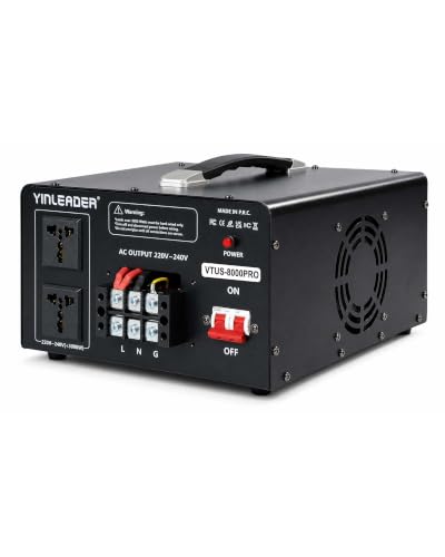 Image of 8000W PRO Step Up Transformer 110V /120V to 220V /240V Voltage Converter | Hardwired Connection Only, High-Capacity Power Converter with Built-in Circuit Breaker for 220V Appliances