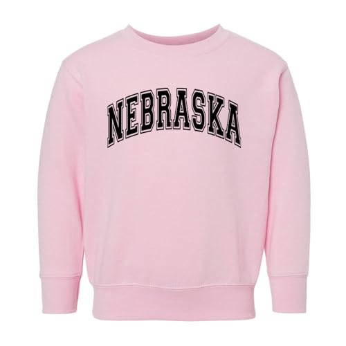 Arch Nebraska Kids Sweatshirt Toddler 2T Pink