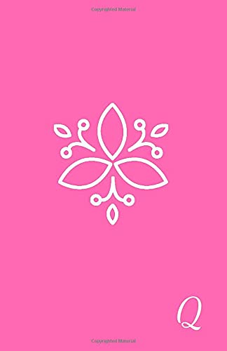 Q: Monogram Initial Q Journal For Women, Girls. Small Graph Paper Notebook 1/4 Inch Squares