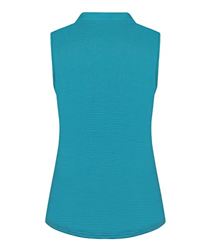 Image of Womens Sleeveless Golf Polo Shirts Lightweight Tennis Sport Tops