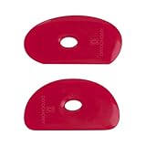 DIYOOHOMY Töpferrippen für Töpferwerkzeuge und Tonwerkzeuge, weiches Silikon-Keramik-Zubehör-Set für Formen, Modellieren, Schlamm, Trimmen, Werfen, 2 Stück