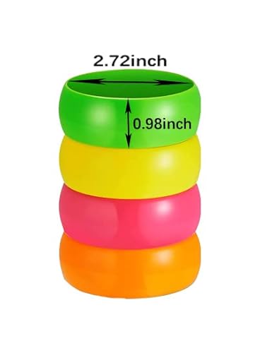 Miaiulia 80S Accessories Set With 80S Retro Earrings Neon Hair Ties Bracelets For 1980S Theme Party Outfits Multicolor Stars #TOP2