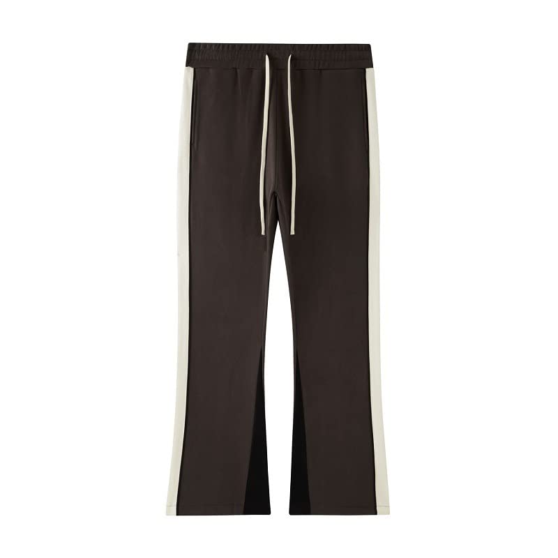 Faux Suede Sweatpants Women Flare Dancing Joggers Men's Patchwork Streetwear Trousers3