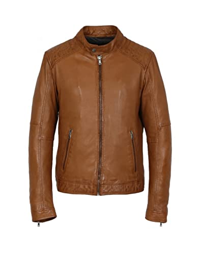 Blouson Oakwood Manager 6 cuir marron M la veste haut de gamme aux finitions raffinees
