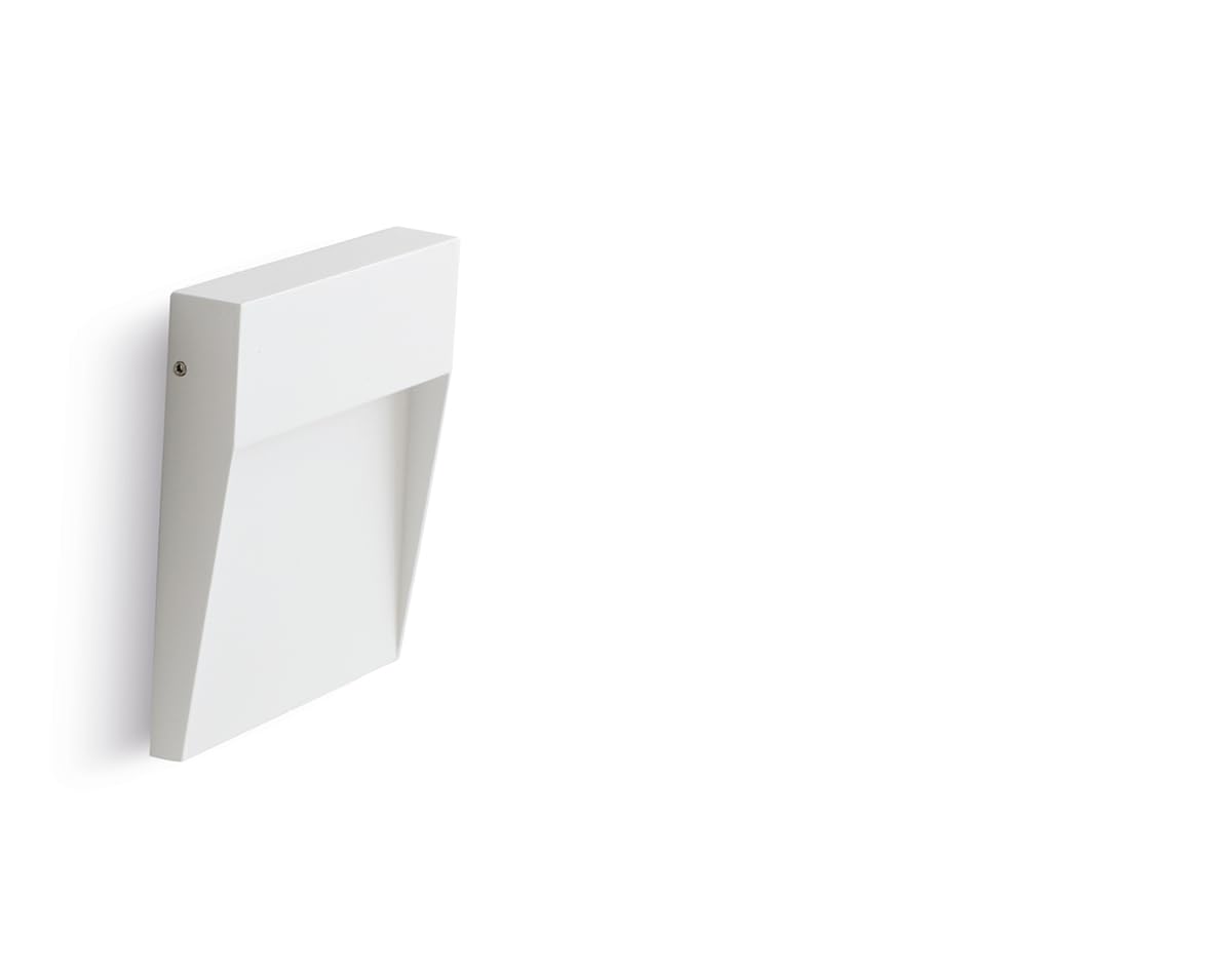 Sicignano Set 2 Applique Esterno GEO SQUARE 3W Bianco IP65 105x105mm 3000k