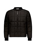  Deeluxe - Blouson Homme MALMO matelassée à col teddy - Manches longues et Fermeture à glissière - style Casual coupe Regular couleur Uni - Noir - Taille M