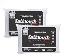 Kit 2 Travesseiro Lavavel Antiácaro 100% Fibra Siliconada 50x70