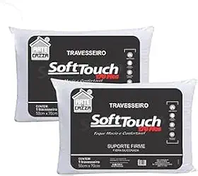 Kit 2 Travesseiro Lavavel Antiácaro 100% Fibra Siliconada 50x70
