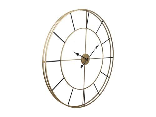Vente unique Gran Reloj de Pared de Metal   D. 110 cm   Dorado   Ashland