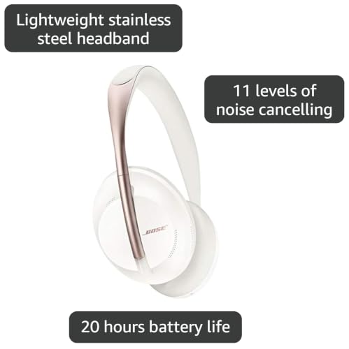 Image of Bose Noise Cancelling Wireless Bluetooth Headphones 700, with Alexa Voice Control, Soapstone