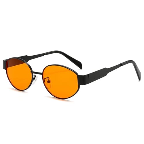 Lunettes de soleil ovales a verres transparents degrades ocean monture metal fin