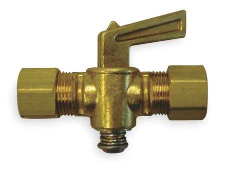 Ground Plug Valve, 5/16 In, 30 PSI, Brass