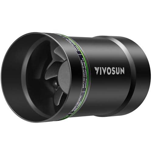 VIVOSUN 4” Inline Booster Duct Fan, 130 CFM Quiet Exhaust Fan for HVAC Ventilation in Grow Tents, Basements, Bathrooms, Kitchens, and Attics
