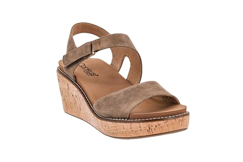 Corkys Footwear Women's Five Oclock Somewhere 2.5-Inch Wedge - Timeless Toe Strap, Hook And Loop Strap Ankle Closure, And Cushioned EVA Insoles For All-Day Comfort3