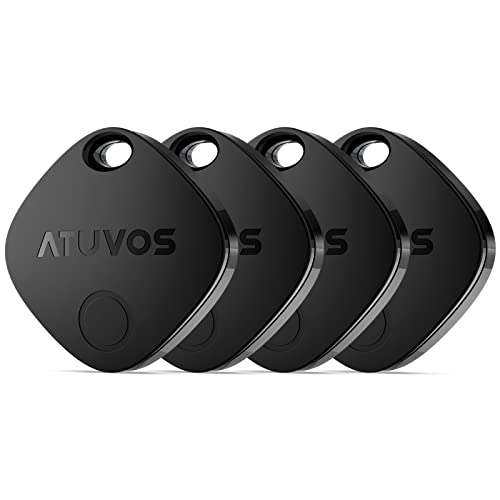 ATUVOS Air Tracker Tag 4 Pack, Smart Key Finder Luggage Tracker Compatible with Apple Find My (iOS Only, Android not Supported), Bluetooth Item Locator for Bags, Suitcase, Wallet, Replaceable Battery. by ATUVOS - Used condition - CA$34.59