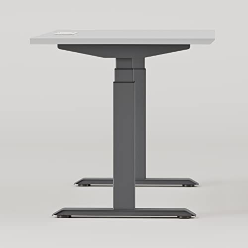 Image of Branch Standing Desk, Adjustable Height Desk with Dual Motors | 3-Stage Lift, 4 Memory Presets, 48 Inches, Charcoal Base and Fog Top