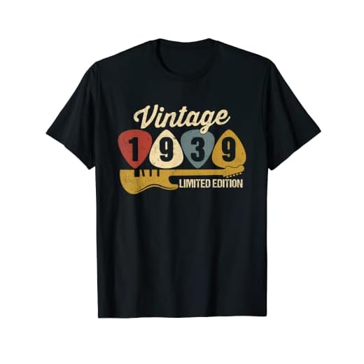 Vintage 1939 Cumpleaños Retro Guitarra 83 Fiesta de Cumpleaños Camiseta
