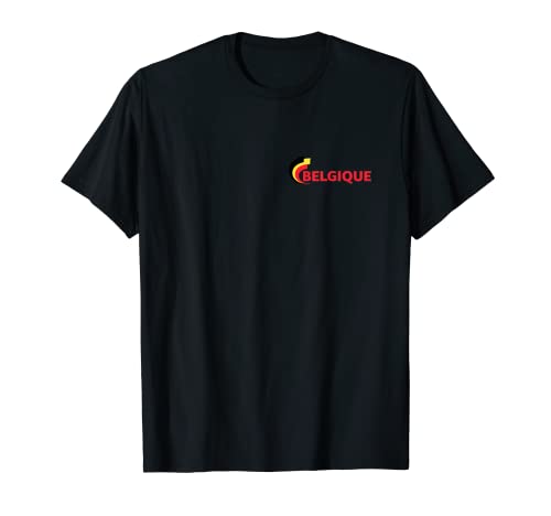 Flag Belgium T-Shirt, Black