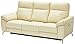 Produktbild Ibbe Design Creme Leder 3er Sitzer Relaxsofa Couch mit Elektrisch Verstellbar Relaxfunktion Heimkino Sofa Doha mit Fussteil, Federkern, 222x96x101 cm