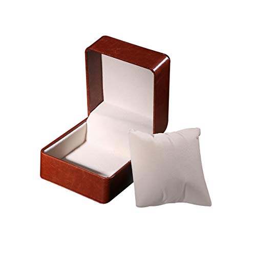 ULTECHNOVO Cas de Montre de Voyage Boîte de Rangement Unique Organisateur de Bijoux Boîte-Cadeau Collier Cas pour Porte-Collier Anneaux Bracelets Montre Café Cover