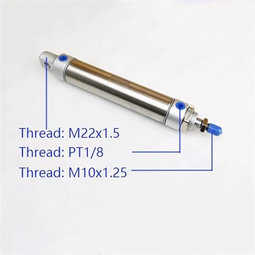 Vérin pneumatique MA25 résistant en inox pour automatisation industrielle
