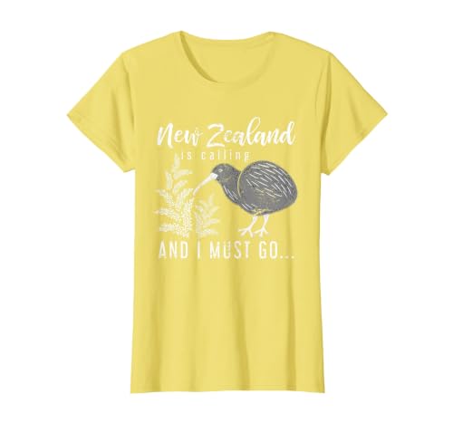New Zealand is Calling and I Must Go New Zealand T-Shirt, Women, Lemon Yellow, XX-Large