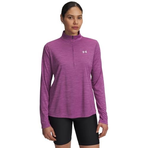 Under Armour Women's Velocity Half Zip Twist, (505) Purple Gemini / / Metallic Silver, Medium