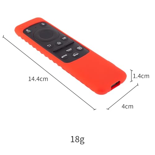 Image of Silicone TV Remote Cover Compatible with Samsung Smart TV Remote 2023 BN59-01432G BN59-01432A (Samsung Smart TV 2023 Model Solar Remote Cover - Style 3, Red)