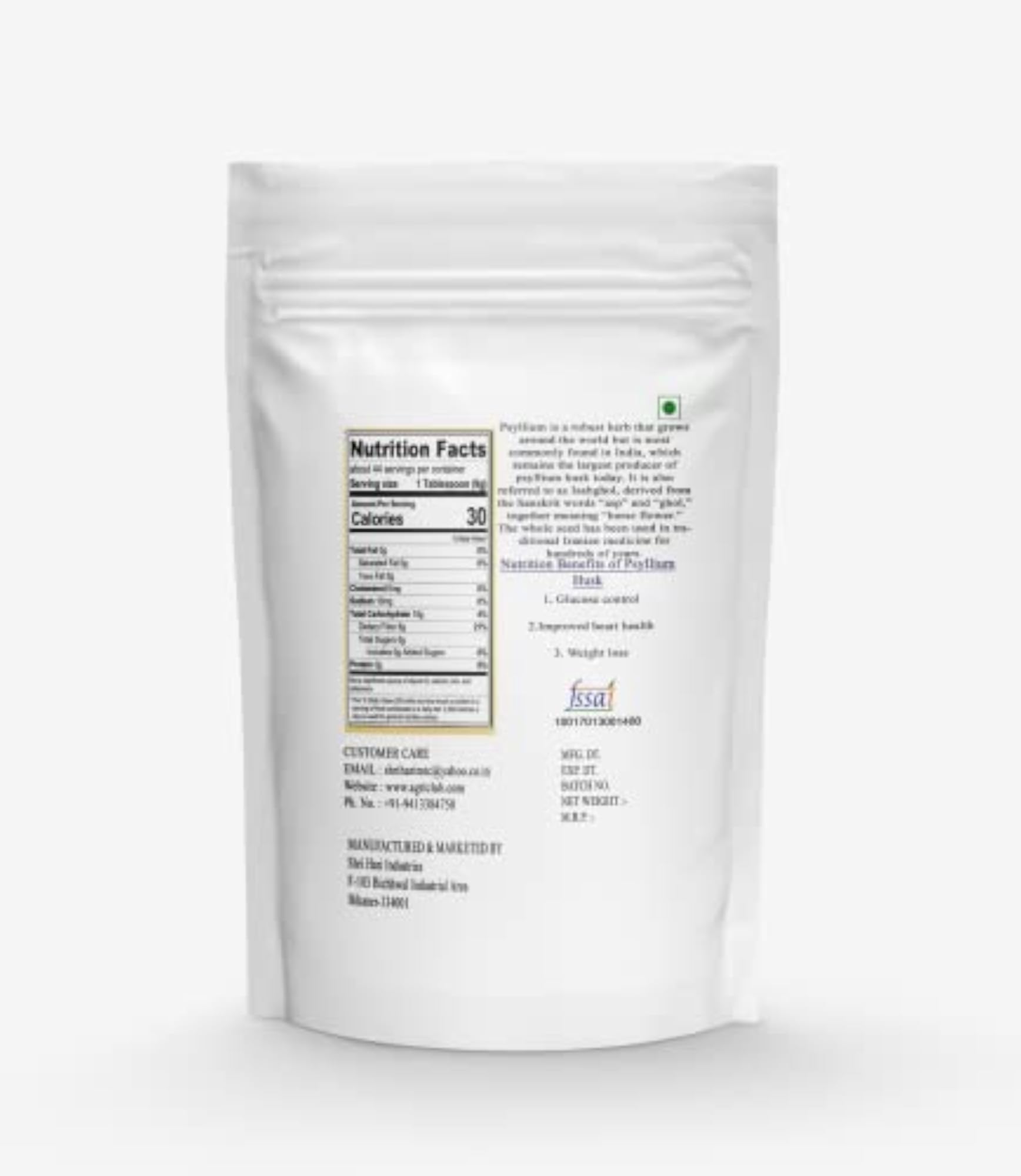Psyllium Husk Sat Isabgol (Bhusi) Husk - 1 Kg