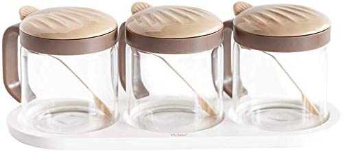 Botella de condimento, tarro de condimento de cerá Tarros de especias de vidrio, botella de condimentos de especias, juego de caja de condimentos transparente, botes de condimentos, botes de especias