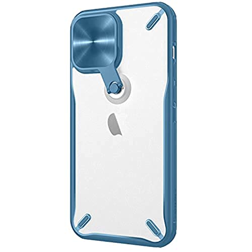 Image of Nillkin Case for Apple iPhone 13 Pro (6.1 inch Inch) Cyclops Metal Stand Camera Protect Case Soft TPU Edge + Translucent PC Hard Back Blue Color