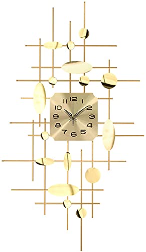Horloge murale silencieuse en fer forgé pour éliminer le tic-tac dans le salon