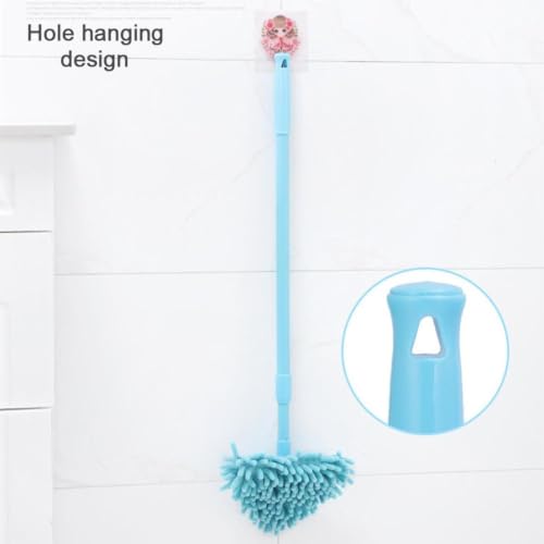 Trapeador triangular extensible de mango largo para limpieza húmeda y seca de ventanas altas 5