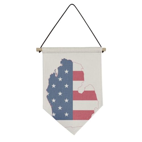 Drapeau toile suspendue Michigan Ameusa pour créer une ambiance loft américain cosy