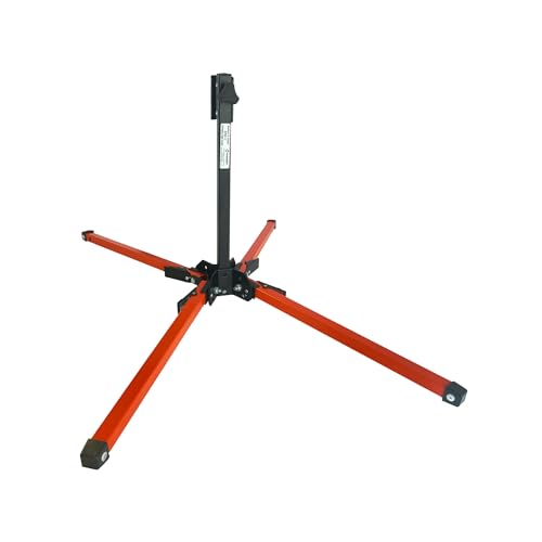 Eastern Metal Signs & Safety Steel Compact Roll-up sign Stand, Standard Base, Short Leg, Kick-Lever Leg-Release, Spin-Handle for Roll-Up Sign Attachment