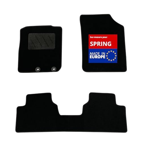 Tapis de Sol Dacia Spring sur mesure moquette auto antidérapant avec pont arrière DBS