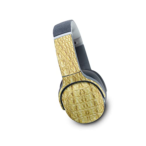Image of MightySkins Carbon Fiber Skin Compatible with Skullcandy Crusher Evo Wireless - Golden Croc | Protective, Durable Textured Carbon Fiber Finish | Easy to Apply | Made in The USA