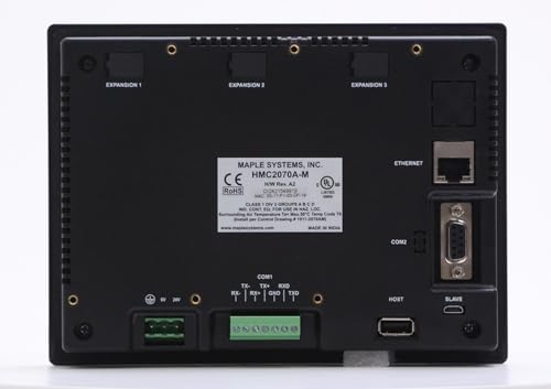 Image of HMI + PLC Combo, 7 inch Touchscreen Display, Add up to 3 I /O Modules (Sold Separately), HMC2070A-M, C1D2, Maple Systems, Free All-in-One Configuration and Programming Software