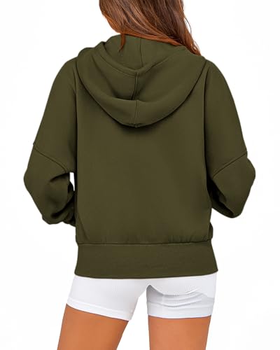 BTFBM Hoodies For Women Sweatshirt Fall Fashion Clothing 2026 Long Sleeve Fleece Jacket Winter Outfits Y2k Zip Up Hoodie(Army Green, X-Large) — view 4