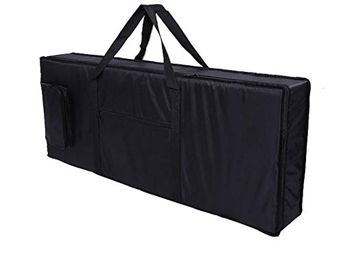 Lawei Sac de clavier 61 Touches Portable Padded Case Housse Tissu Oxford étui pour Clavier Piano électrique - 100 x 40 x 15 cm, Noir