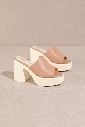 Mi.iM Sienne Chunky Heel Slip-on Square Toe Platform Sandals2
