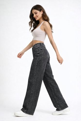 Image of ODDMONEKY Baggy Jeans for Women || Relaxed Fit Wide Leg High Rise Jeans for Women (Wjeans-8)