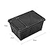 Gralara Reptile Habitat Container Snake Breeding Box Small Fish Tank Prwith Cover Transparent Turtle Tank for Terrapin Lizards, Black